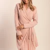 ​A​bito elegante ​a chiusura ad incrocio Denver, rosa chiaro