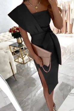 Abito midi elegante  Triona, nero