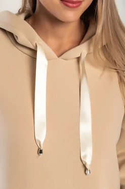 Abito midi in cotone, 18662, beige