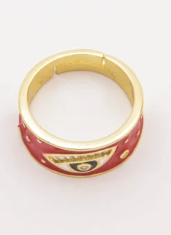 Anello elegante, ART534, rosso