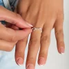 Anello in argento con diamanti decorativi, ART497 - VIRGO, colore argento