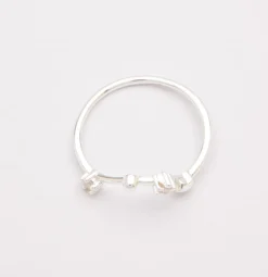 Anello in argento con diamanti decorativi, ART503 - ACQUARIO, colore argento