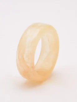 Anello in resina, ART542, beige