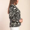 Blazer con colletto classico, nero/beige