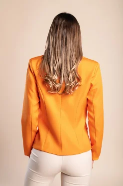 Blazer con colletto classico, colore arancione