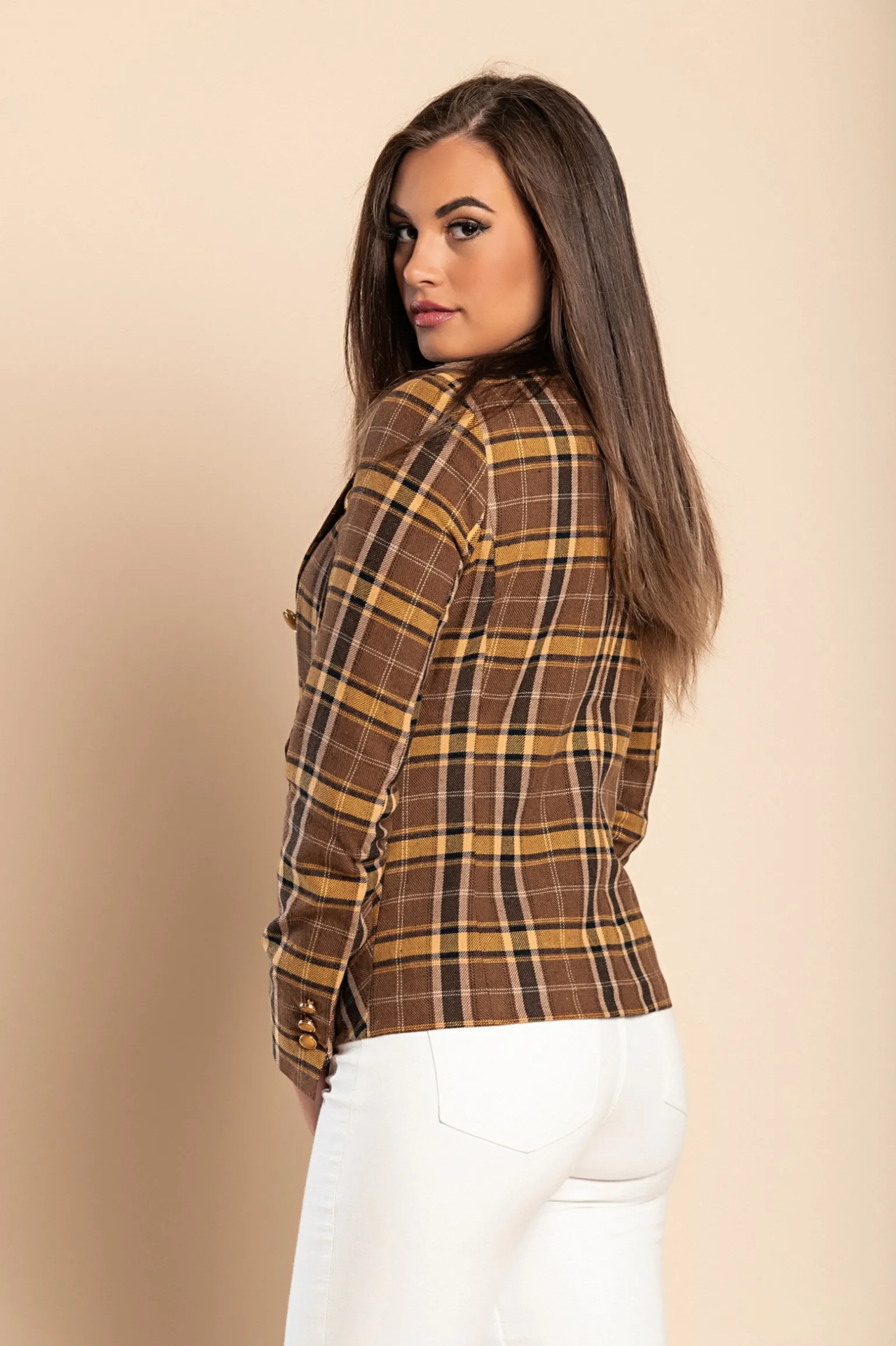 Blazer con collo classico Chiarana, senape