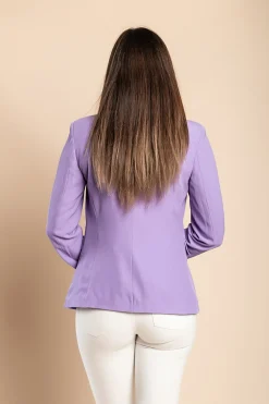 Blazer con collo classico, lilla