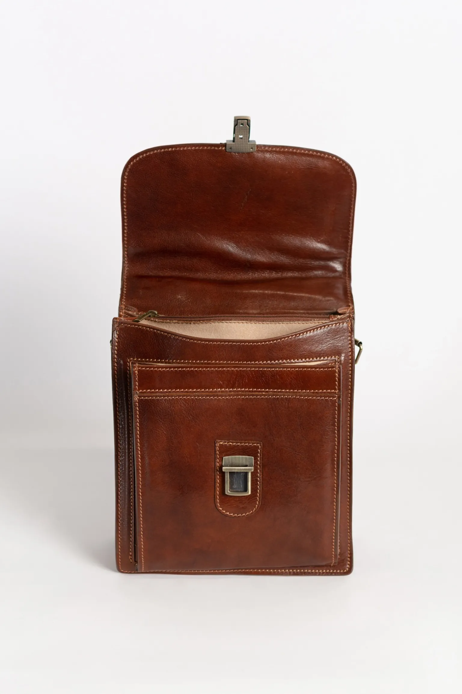 Borsa in pelle naturale Afrodita, marrone