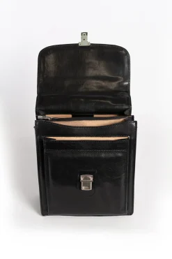 Borsa in pelle naturale Afrodita, nera
