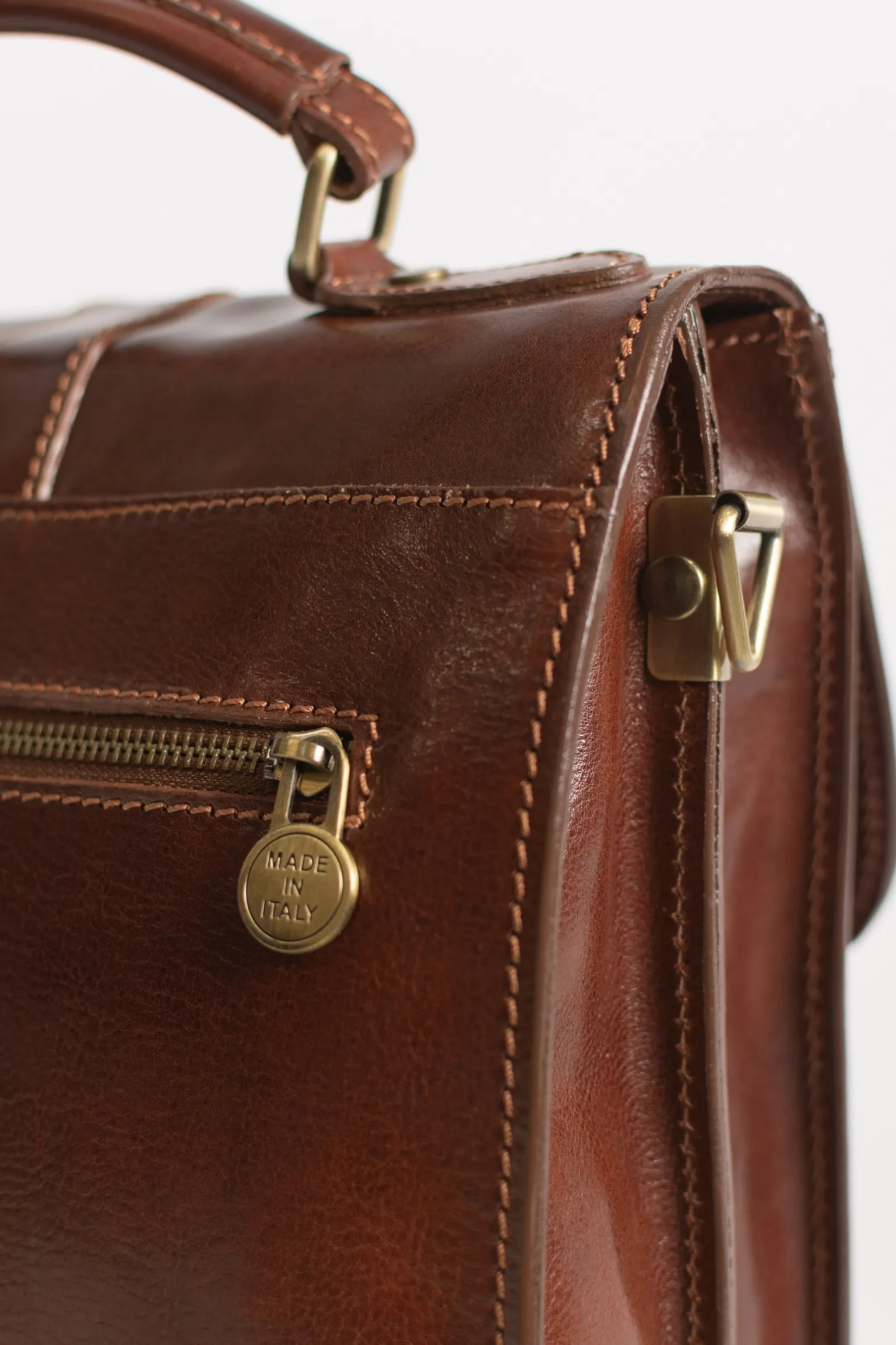 Borsa in pelle naturale Afrodita, marrone