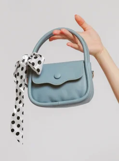 Borsa piccola con fiocco, ART2260, blu