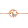 Bracciale con pendente, ACQUARIO, oro rosa