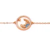 Bracciale con pendente, CANCRO, oro rosa