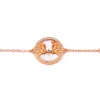 Bracciale con pendente, TWIN, oro rosa