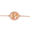 Bracciale con pendente, VIRGO, oro rosa