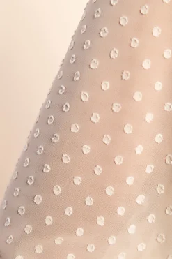 Camicetta con maniche trasparenti, colore beige