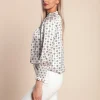 Camicetta con stampa, colore bianco