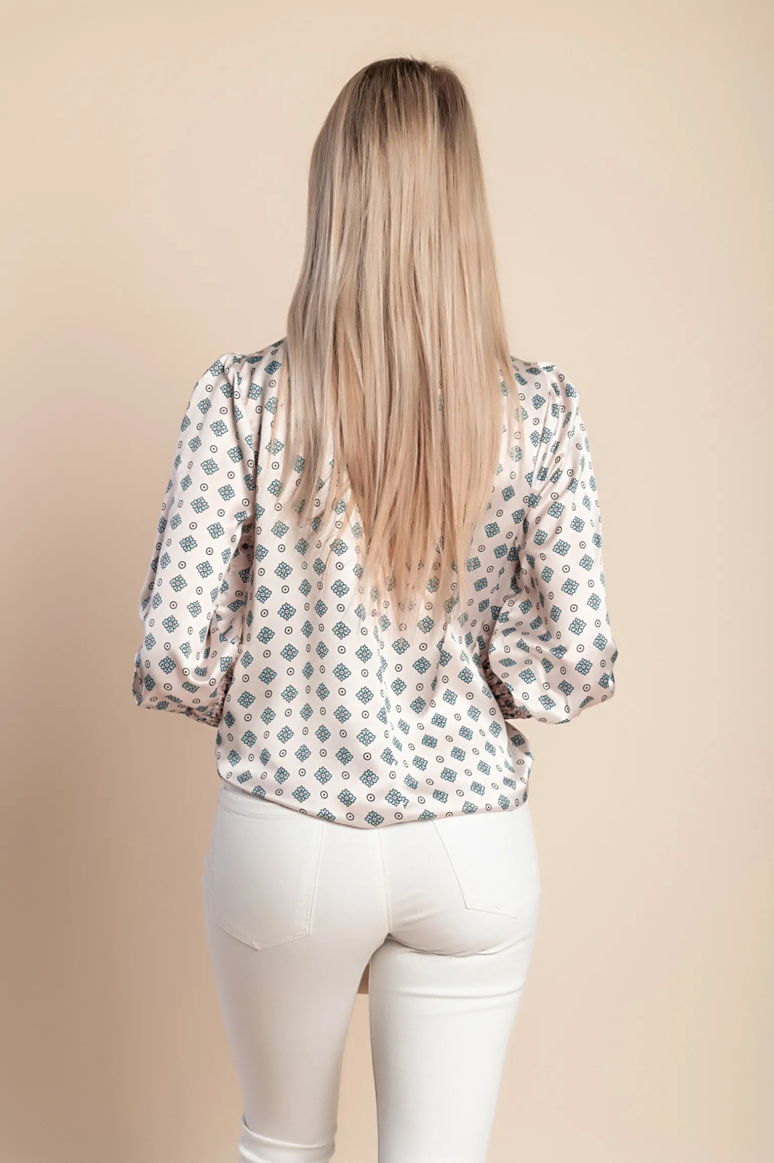 Camicetta con stampa, colore bianco