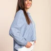 Camicia a righe, blu scuro