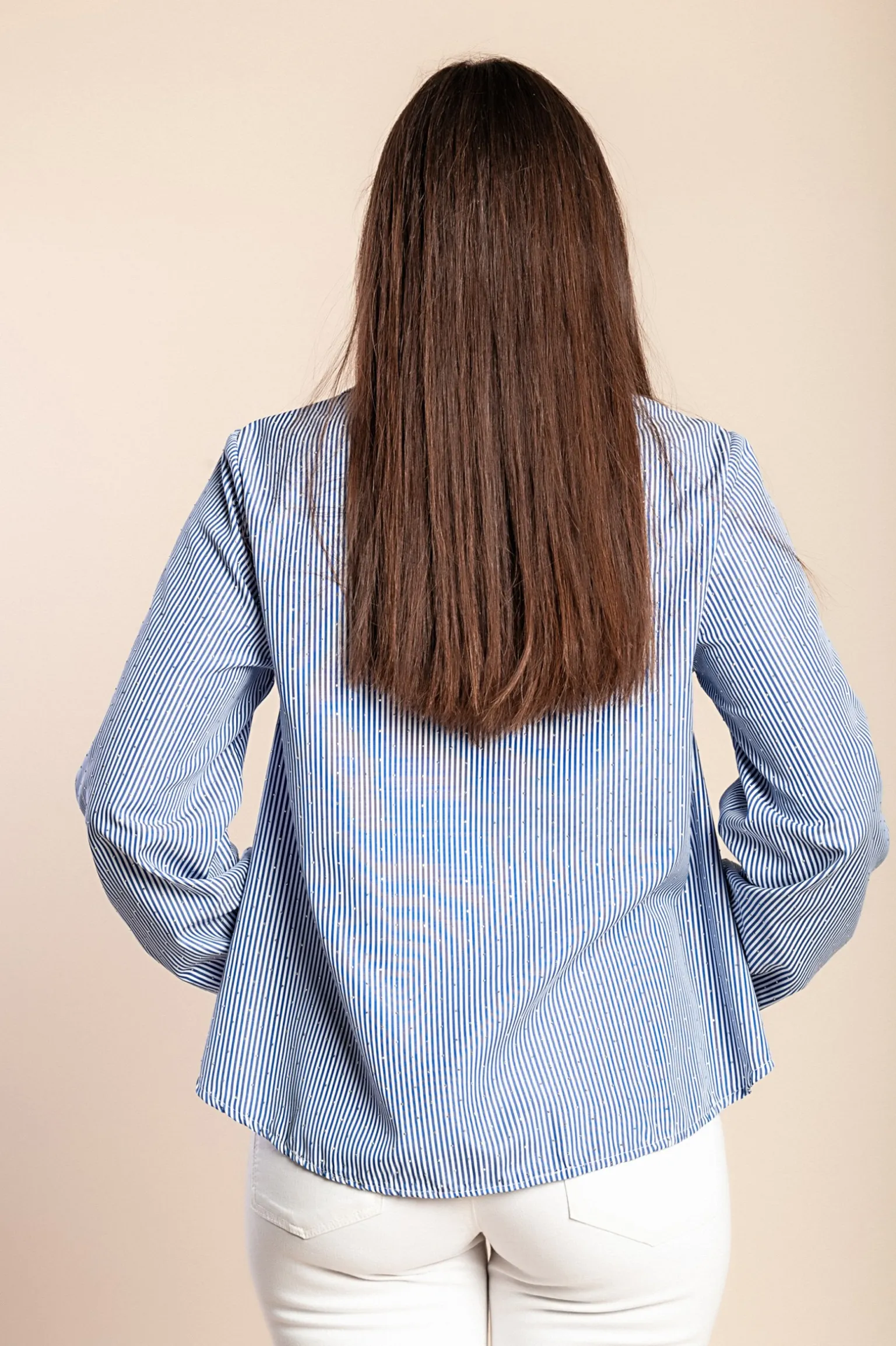 Camicia a righe, blu scuro