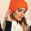 Cappello lavorato a maglia, arancione