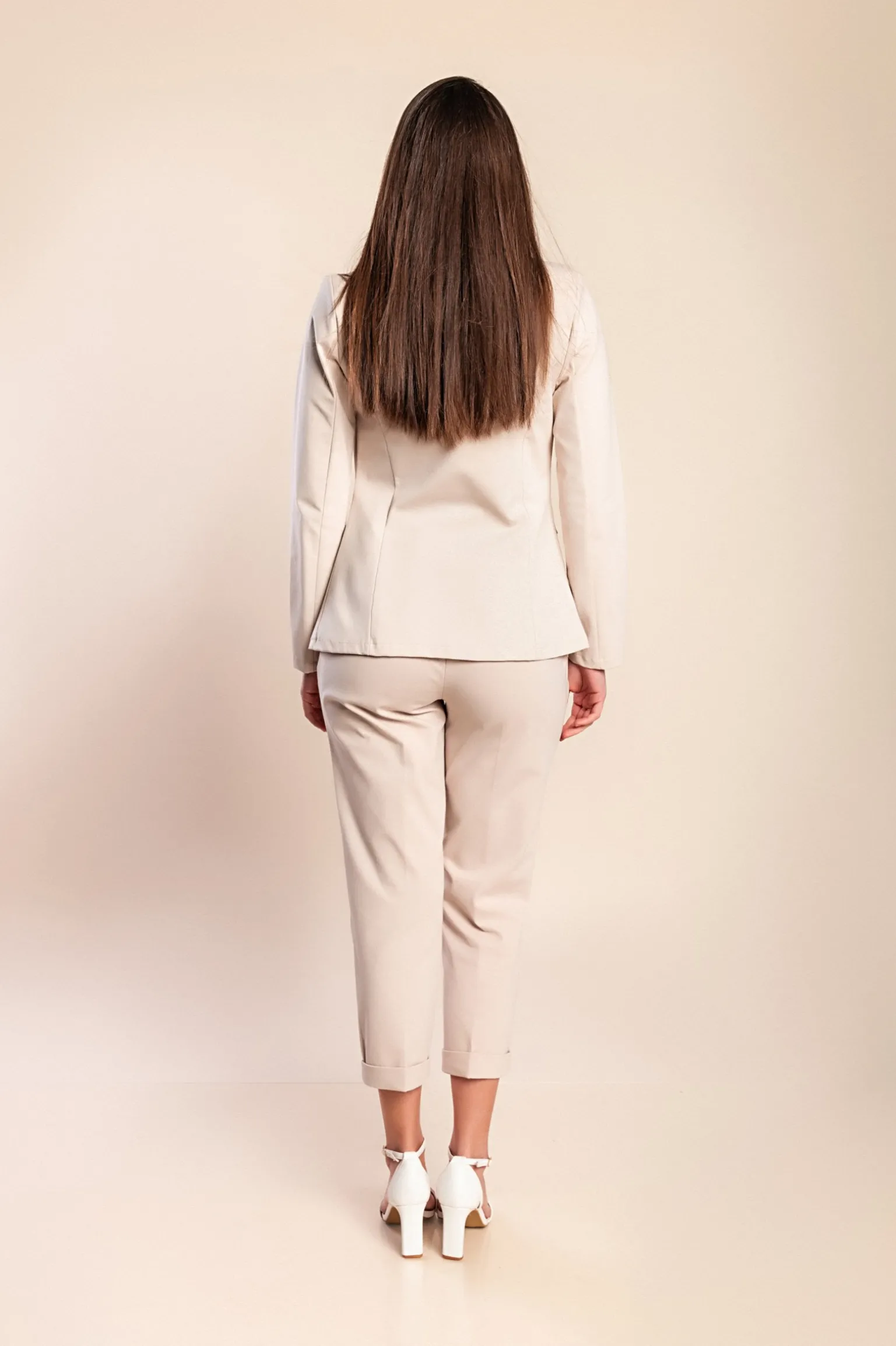 Completo 2 pezzi in cotone, beige