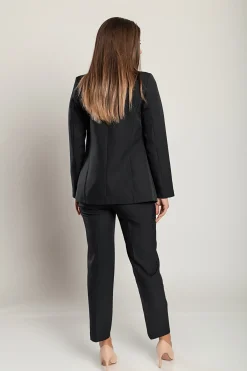 Completo blazer e pantaloni eleganti, 18438, nero