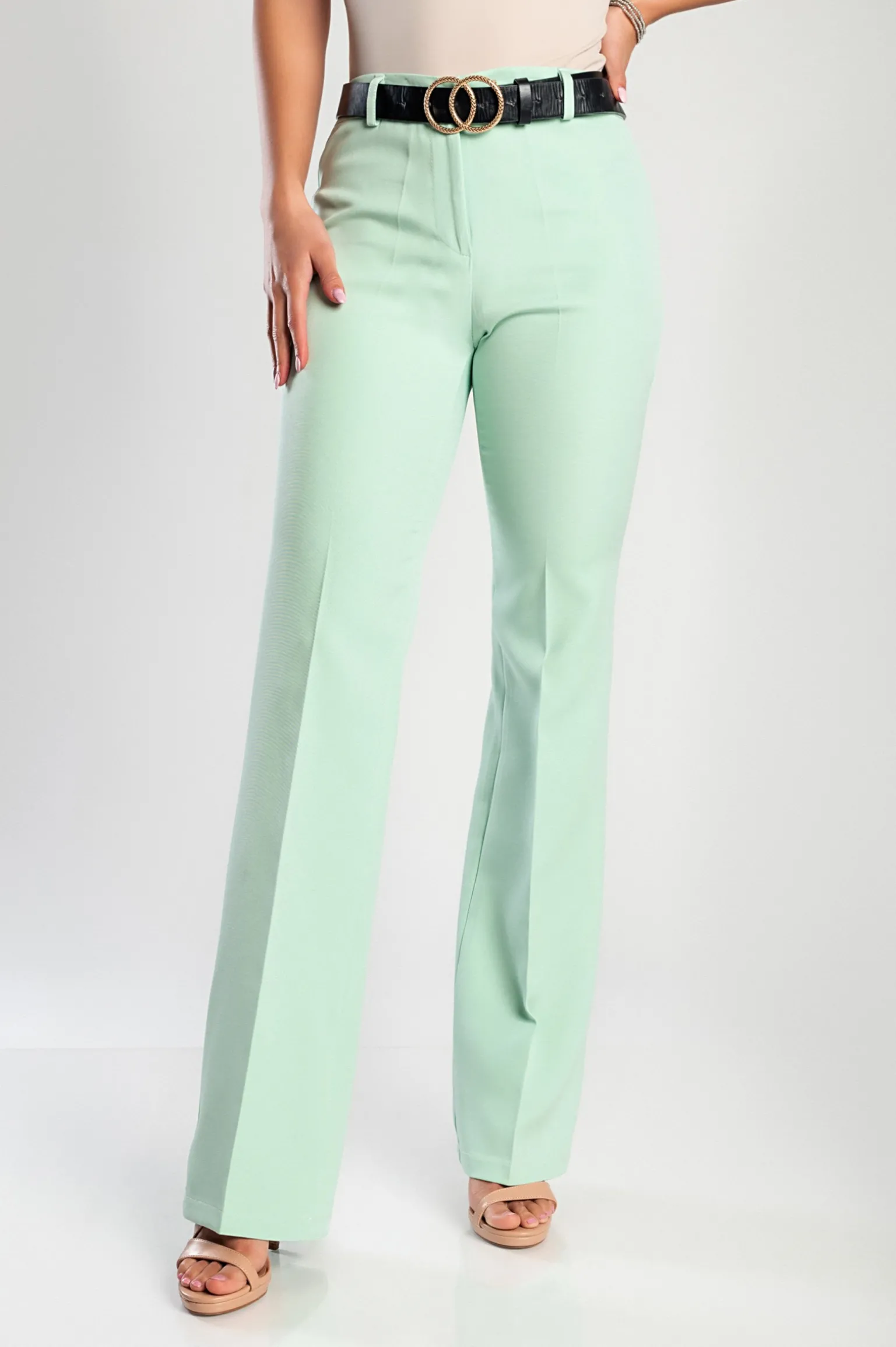 Completo elegante blazer e pantaloni, menta