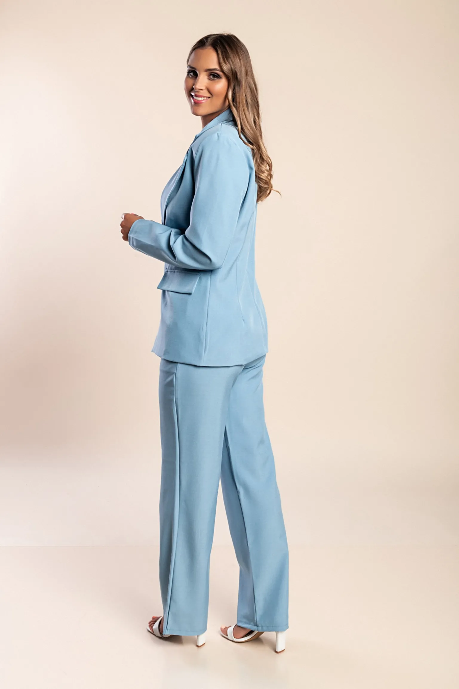 Completo giacca e pantaloni eleganti, blu