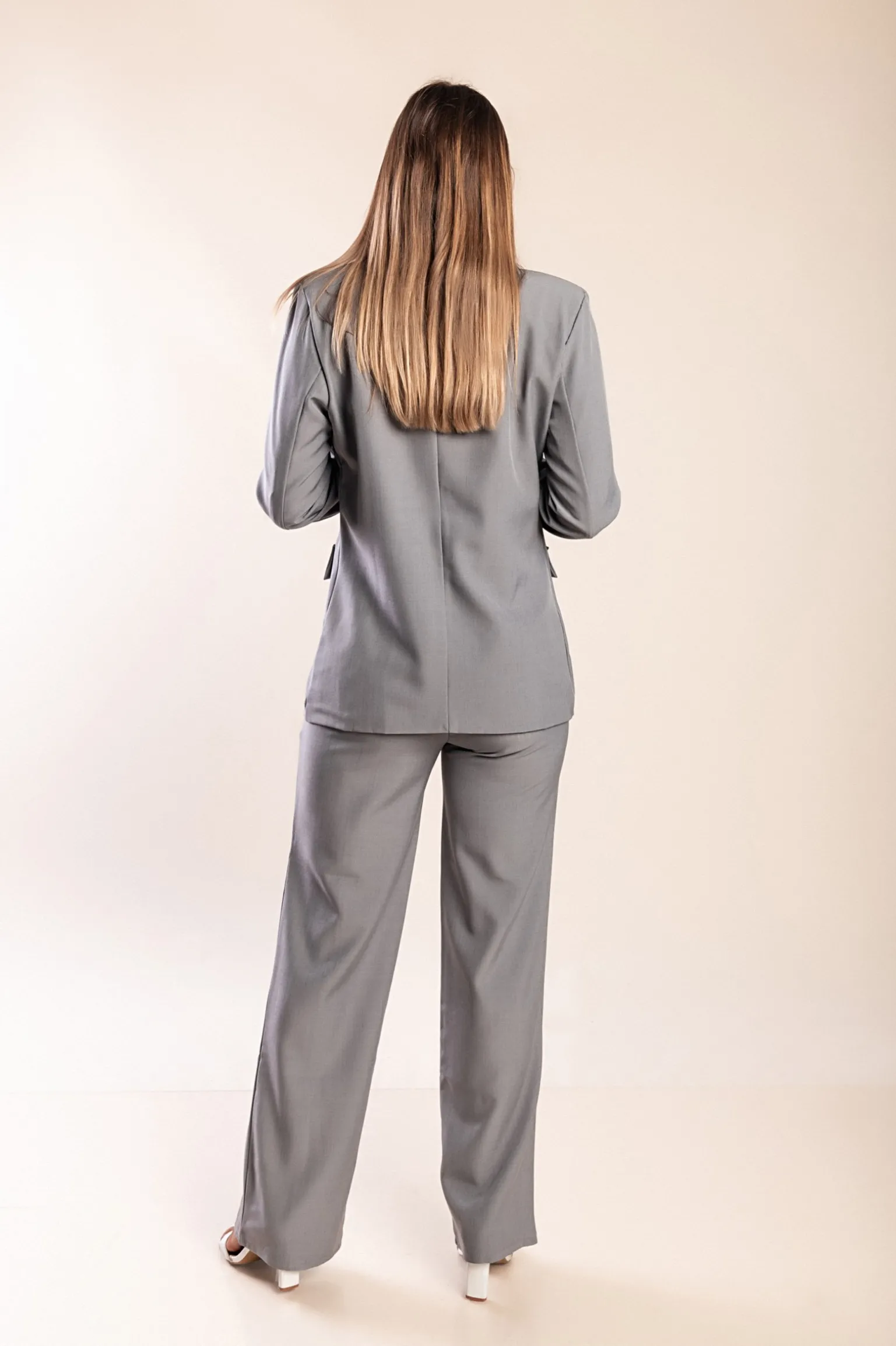 Completo giacca e pantaloni lunghi, grigio