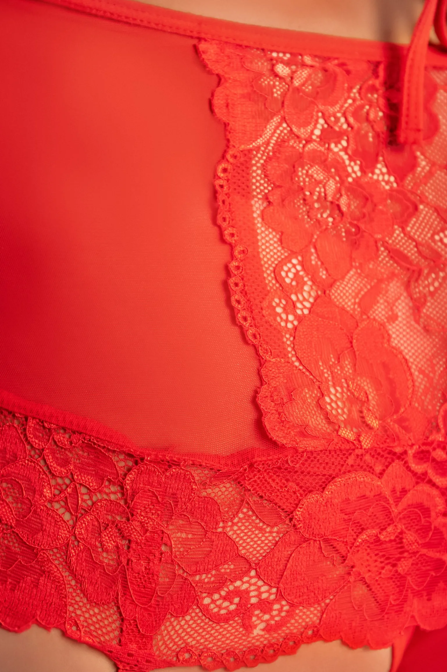 Completo intimo in pizzo Barillas Pareo, rosso
