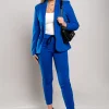 Completo monocromatico elegante pantalone e blazer Estrena, blu