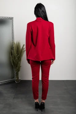 Completo pantalone e blazer elegante Estrena, bordeaux