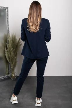 Completo pantalone e blazer elegante Estrena, blu scuro