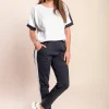 Completo sportivo, bianco e blu