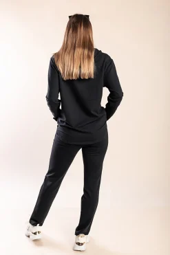 Completo tuta con zip, nero