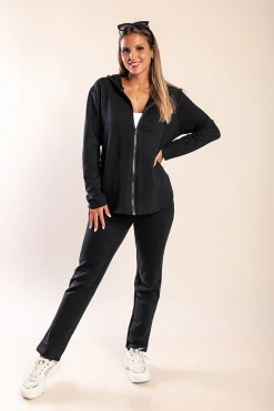 Completo tuta con zip, nero