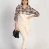 Completo tuta in cotone con stampa Ferisa, beige