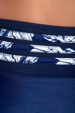 Costume due pezzi con reggiseno imbottito, colore blu scuro