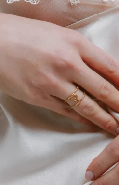 Elegante anello con motivo serpente, colore oro