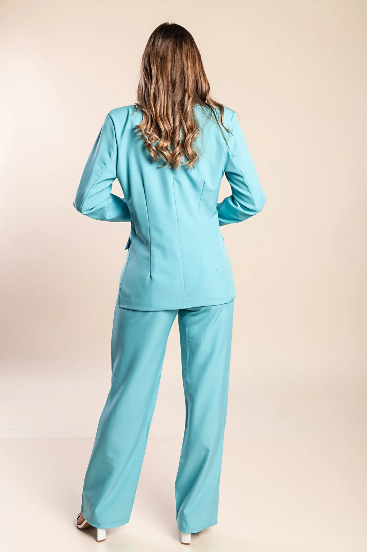 Elegante completo blazer e pantaloni, menta