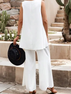 Elegante set da 2 pezzi, bianco