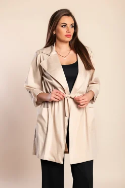 Elegante trench in cotone, beige