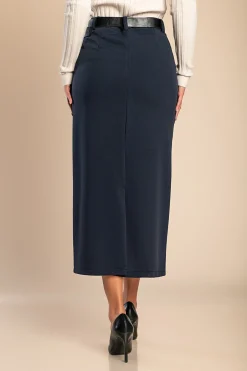 Gonna midi elegante, blu