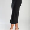 Gonna midi elegante con cintura, nera