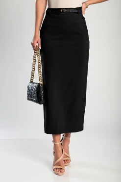 Gonna midi elegante, nera