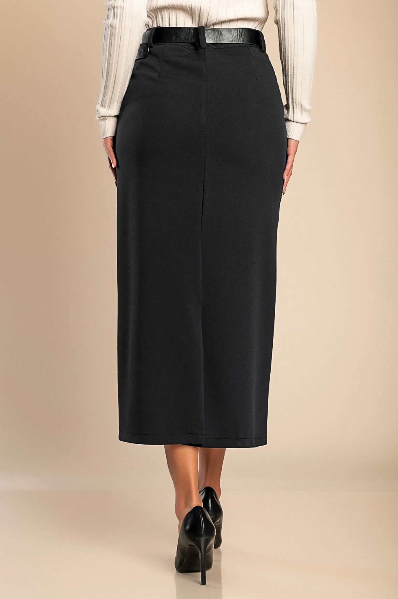 Gonna midi elegante, nera