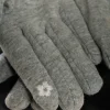 Guanti con bottoni decorativi, grigio chiaro