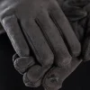 Guanti con pelliccia sintetica, grigi