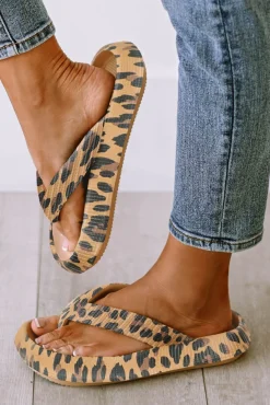 Infradito stampa leopardo, leopardo